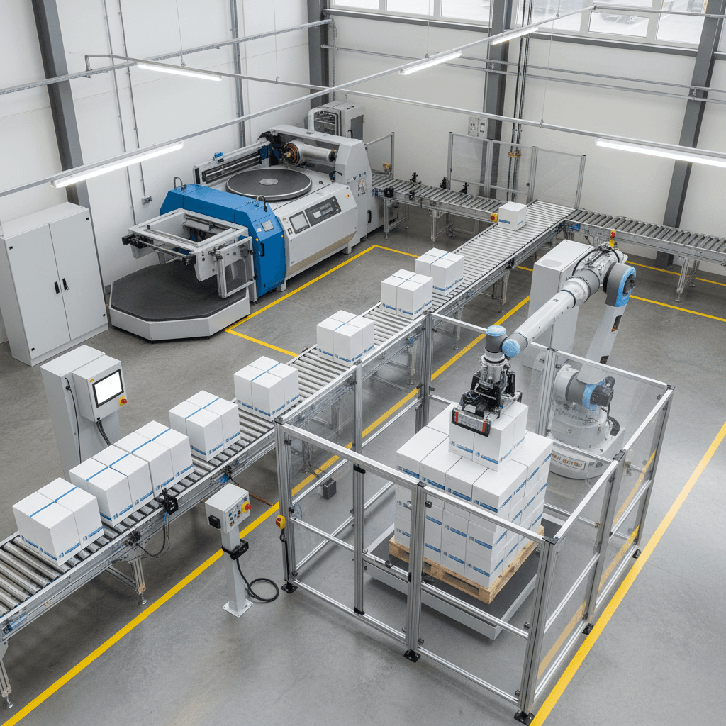 Robotic palletizer pick and place cycle